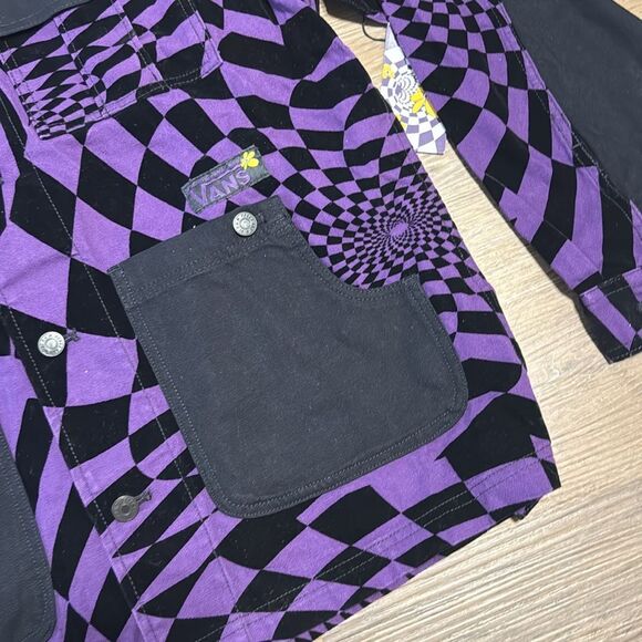 Vans Vault x PAM Spiral Checker Chore Jacket Mens Size large coat unisex NWOT - Picture 6 of 13